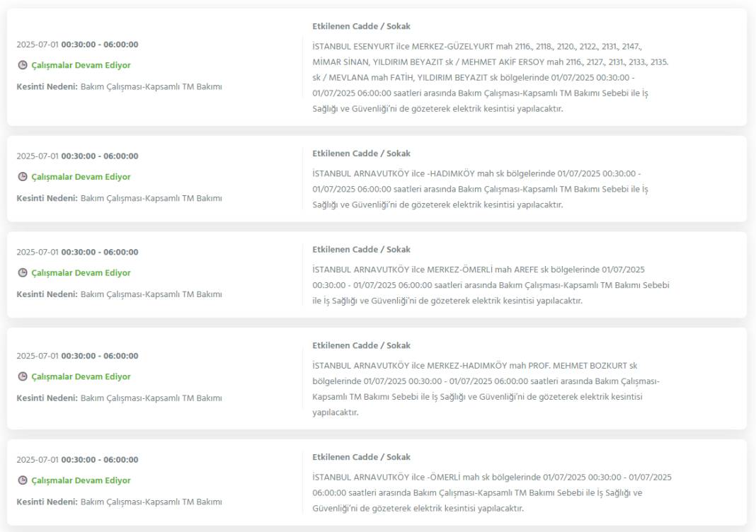 Bu geceden itibaren başlıyor: İstanbul'un 24 ilçesinde dev elektrik kesintisi 31